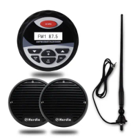 Waterproof Marine Bluetooth Loudspeakers Stereo FM AM Radio MP3 Player Audio +1Pair 3 Inch Boat Speaker For Outdoor ATV UTV