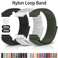 Nylon Loop For Samsung Galaxy Watch 6 4 classic/5 Pro/active 2/Gear S3 Frontier Band 20mm/22mm Bracelet huawei watch gt 4 straps