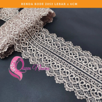 [ 1 Meter ] Renda Gyper Z052 Giper 6cm ecer untuk Pinggiran Mukena Mukenah Daster Arab Baju Khimar