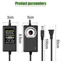 Adaptor Dimmer3V-12V Adjustable Power Dimmer Ac Dc Switching Supply Utk Light Temperature Cpu Fan