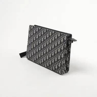 Tas CHRISTIAN DIOR OBLIQUE BEIGE TRIANGLE CLUTCH WITH HANDLE 100% ORIGINAL 27X19X6CM