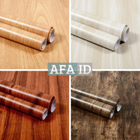 Wallpaper Furniture Lignin High Quality 2x Ketebalan Stiker biasa Pelapis Lemari Pintu Doff Kusen Me