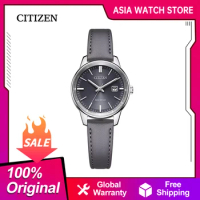 CITIZEN Original Eco-Drive Watch fashion Women's watch Waterproof Luxury Leather Wristwatch EW2660-1