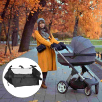 Stroller Wagon Bottom Storage Bag Infant Pushchair Shopping Storage Case Hanging Organizer Bag