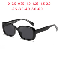 -0.5 -0.75 To -6 TR90 Square Minus Lens Prescription Sunglasses Polarized Fashion UV400 Anti-Glare Myopia Sun Glasses For Women