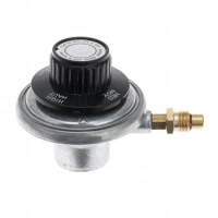 Adjustable Propane Gas Grill Control Valve Table Top Regulator M12 0.7mm Nozzle Jet 1"-20 Female Thread Inlet Outlet Replacement