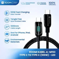 ROOMI Superfast Charging Cable Type C, Lightning, Data Cable 100W C TO C LED