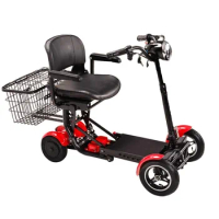 new style travel wheelchair dual motor adult folding mobility 4 wheels electric scooters bike with seat