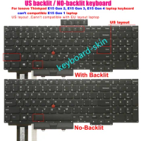 New US Backlit /no-backlit Keyboard For IBM Lenovo Thinkpad E15 Gen 2,E15 Gen 3,E15 G4 laptop