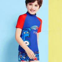 Joy Wears Kid's 2 In 1 Rushguard For Boy Swimming YINGFA Swimwear Swimsuit Digital Printing Cute Two Piece Swimsuits Beachwear