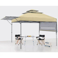 Gazebo Pop-up Gazebo Canopy 3-tier Instant Canopy With Adjustable Double Half Awning Pergola Tent Shed Shade Garden Supplies