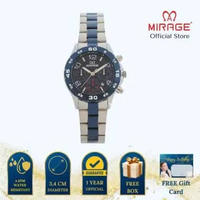 Mirage Jam Tangan Wanita Analog 8810 L Silver Lis Navy Original Stainless Plat Biru