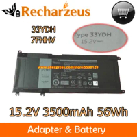 Original 15.2V 56Wh 33YDH Battery 7FHHV PVHT1 For Dell Inspiron 17 G3 15 3579 G5 5587 G7 7588 VOSTRO 15-7580 Latitude 3500