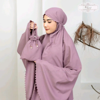 Free Tas Mutiara -  Mukena Trevelling 2in1 Kirana Tas Mini Pouch Mukenah Traveling Mini Lasercut Ata
