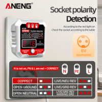 Digital Socket Tester Smart LCD Outlet checker NCV Test Voltage Detector EU US UK Plug Ground Zero Line RCD Check
