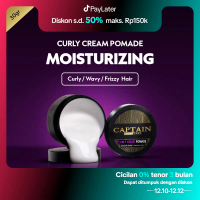 Captain Men's Care Curly Cream Pomade 30gr / Pomade Pria / Medium Hold / Medium Shine / Moisturizing