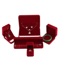 Luxury Velvet Jewelry Set Box Bracelets Necklaces Rings Earrings Jewelry Display Packaging Box Gifts Wedding Box for Women