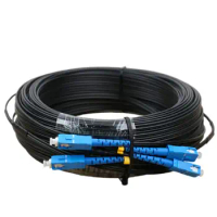 Optical Fiber Drop Cable 2Core SC UPC 150m Duplex Fiber Jumper FTTH Optic Cable Patch Cord with SC Connector