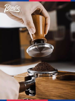 實木彈力壓粉錘螺紋底意式咖啡壓粉器布粉器填壓底座三件套
