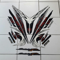 Striping Motor / Stiker Satria F150 2010 Hitam Putih