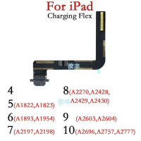 Usb Dock Connector Charging Port Connector Port Flex Cable for Ipad 4 5 6 7 8 9 10 6th 7th 8th 9th 10th Generation Gen 10.2 10.9