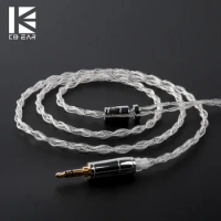 KBEAR Limpid 4 Core 4N Pure Silver Earphone Cable 3.5/2.5/4.4mm MMCX/2PIN/QDC/TFZ Headphone Earbuds For KS1 KS2 KZ ZST ZS10 Pro