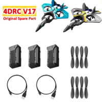 4DRC V17 RC Drone Airplane Spare Part Battery/USB Charger Battery Charger/ Propeller Blade Wing Rotor Part Accessory
