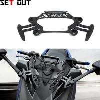 For Yamaha XMAX X-MAX 250 300 2017-2018 Motorcycle accessories black front bracket smartphone bracket GPS mirror bracket