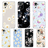 Flower Transparent Phone Case For Redmi K40 8A 9A 9C 7 8 8T 9 9S 10 Pro Gaming Note 11 11T 12T 10 Plus Luxury Shell Fundas Coque