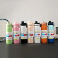 Water Bottle Portable Travel Car Water Cup Stainless Steel Space Kettle Thermos Flask Large Capacity Sports