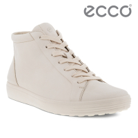 ECCO SOFT 7 W 經典輕巧中筒休閒鞋 女鞋 石灰色