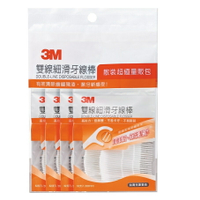 3M 雙線細滑牙線棒 32入x4包 共128支 [美十樂藥妝保健]