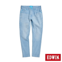 EDWIN 加大碼 藍光動能全方位彈力窄管牛仔褲-男款 拔淺藍