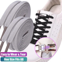 1Pairs Elastic No Tie Shoelaces Magnetic Lock Shoe Laces for Kids and Adult Sneakers Quick Lazy Metal Lock Laces Shoe Strings