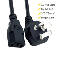 AU Plug Power Extension IEC C13 Cable Cord 220v Australia For lg tv Power Supply PC Plug Monitor Projector HP Printer 1.2M