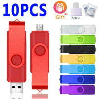 10PCS Multifunctional OTG 3 IN 1 type-c USB Flash Drive pendrive 128GB cle usb флэш-накопител 8/16/32/64 GB Pen Drive for phone