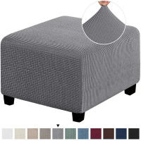 [HOT NYRD KHG 121 ] 3 Sizes Square Jacquard Durable Customized Stretch Footrest Ottoman Cover Foldin