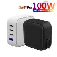100W 4-Port GaN 2 Pro Universal USB C Fast Charger PD100W/87W/65W/45W/25W/20W Power Adapter For Samsung Macbook Pro iPhone12