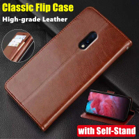 For OnePlus 7 GM1900 GM1901 GM1903 GM1905 Genuine Leather Case Vintage Wallet Simple Folding Flip Pr