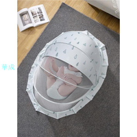 日本嬰兒蚊帳罩寶寶小床蒙古包全罩式防蚊罩兒童摺疊通用無底蚊帳