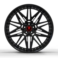 High Quality Low Price Custom Forged Car Wheels Rim 18 Inch 5 Holes 18-24'' Aftermarket Custom Black Alloy Forged 2 Piece Rims