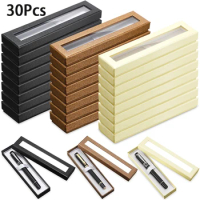 30Pcs Empty Pen Boxes Gift Pen Cases Cardboard Case with Clear Window for Jewelry Pencil Ballpoint Fountain Pen Display Case