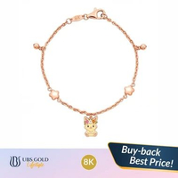 UBS Gold - Gelang Emas Anak Bubu - 8k - Hsg0565k 15cm-Rose Gold