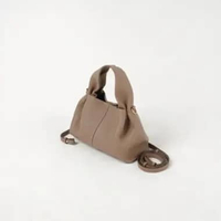 Tas POLENE NUMERO NEUF TEXTURED LEATHER RACINE BROWN SHOULDER BAG SMALL 100% ORIGINAL