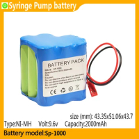 Sp-1000 capacity 2000mAh 9.6v NI-MH battery, suitable for Sp-1000,Syringe Pump