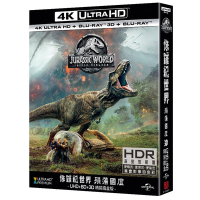 侏羅紀世界: 殞落國度 UHD+BD 四碟精裝鐵盒