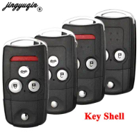 jingyuqin 2/3/4 Buttons Car Remote Key Shell Case For Honda Accord CR-V HR-V Fit City Jazz Odyssey Shuttle Civic fob Replacement