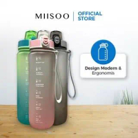 Miisoo Botol Minum Tumbler Olahraga Sport Unik Botol Motivasi 1000Ml Botol Penanda Gradient Gradasi 