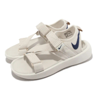 【NIKE 耐吉】涼鞋 Wmns Vista Sandal 女鞋 白 深藍 魔鬼氈 涼拖鞋(DJ6607-003)