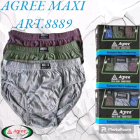 ( 3 PCS/1 BOX ) CD AGREE 8889 Termurah | CD PRIA AGREE BIRU bahan katun tebal